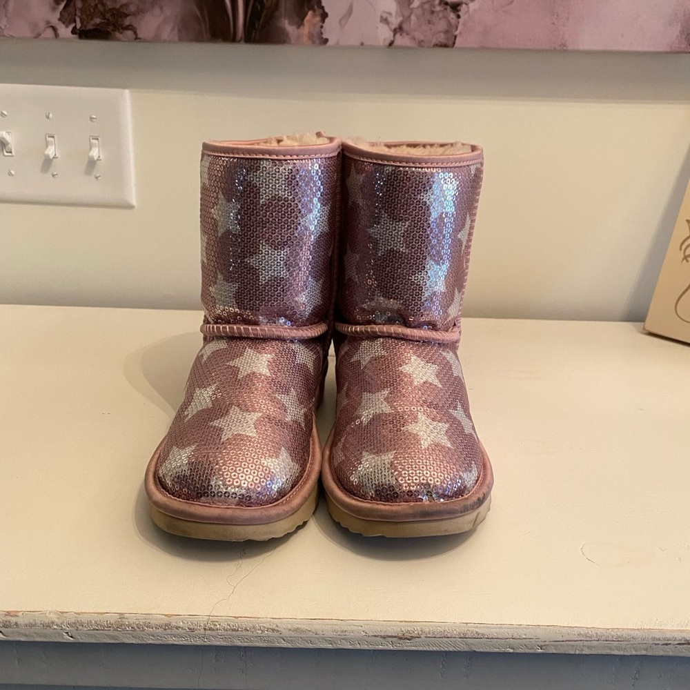 Ugg Shoes Ugg Sequin Stars Pink Silver Boots
